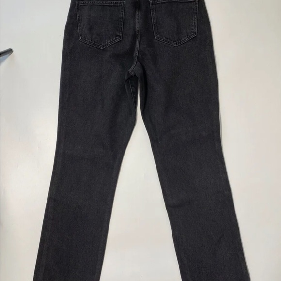 NA-kd Washed Black Destroyed Straight Denim Jeans Size 10 / 38 - Picture 3 of 3